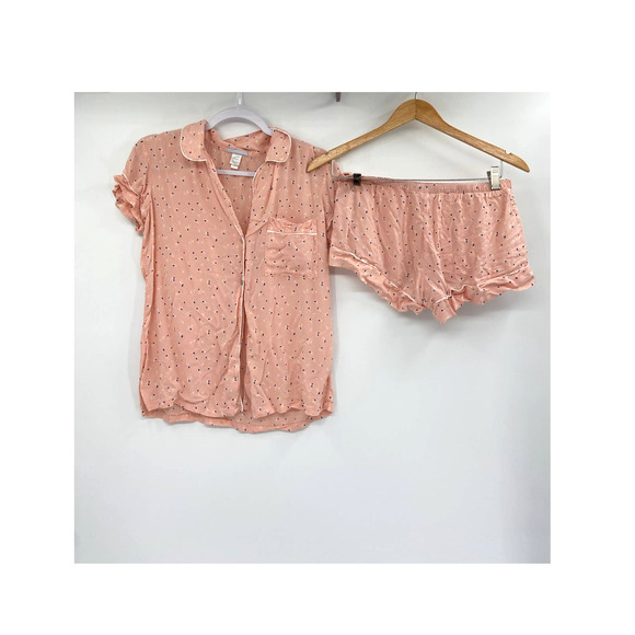 Eberjey Other - Eberjey Pajama Set Size S Pink Navy Floral Print Short Sleeve Shorts